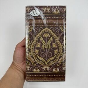 IHR Ideal Home Range 3-Ply Disposable Dinner Napkins 8.5"x4.5" Samara Brown 16ct